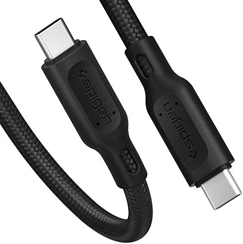 SPIGEN Durasync 60W USB C ל- USB C משלוח כוח כבל PD [4.9ft] [Premium כותנה קלוע] כבל טעינה מהיר סוג C